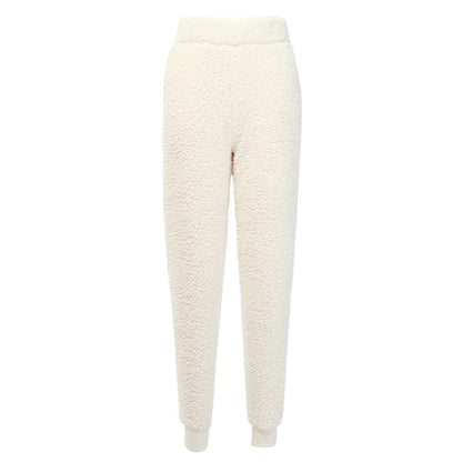 Fashion street lamb cashmere ladies sports casual pants